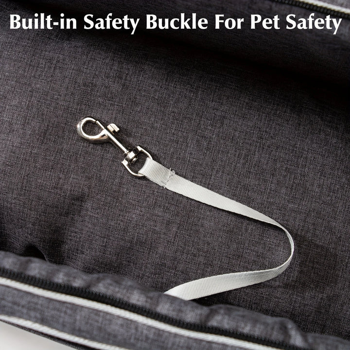 Pet Car Booster Seat With Armrest Attachment - Perfect For Traveling With Your Dog Or Cat - Central Control Handbag