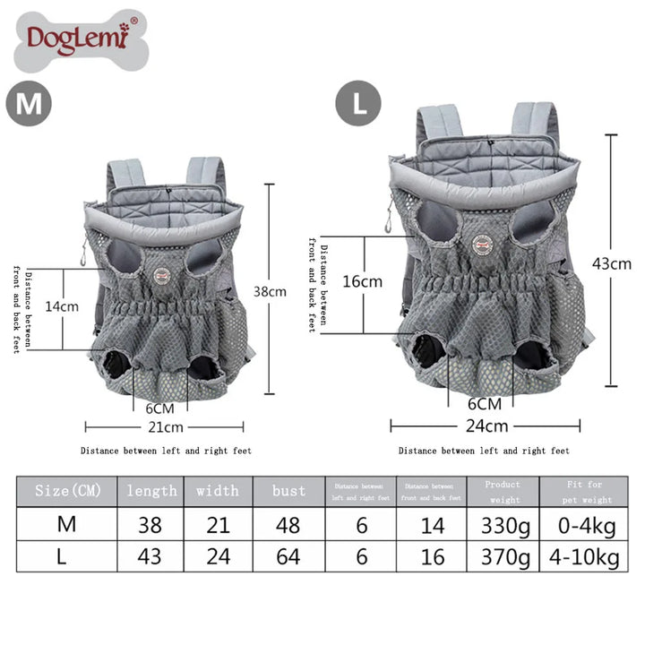 New Pet Dog Travel Carrier Bag Backpacks Cat Puppy Pet Front Shoulder Carry Bag for Pet Dogs and Cats Breathable Carrying Bags