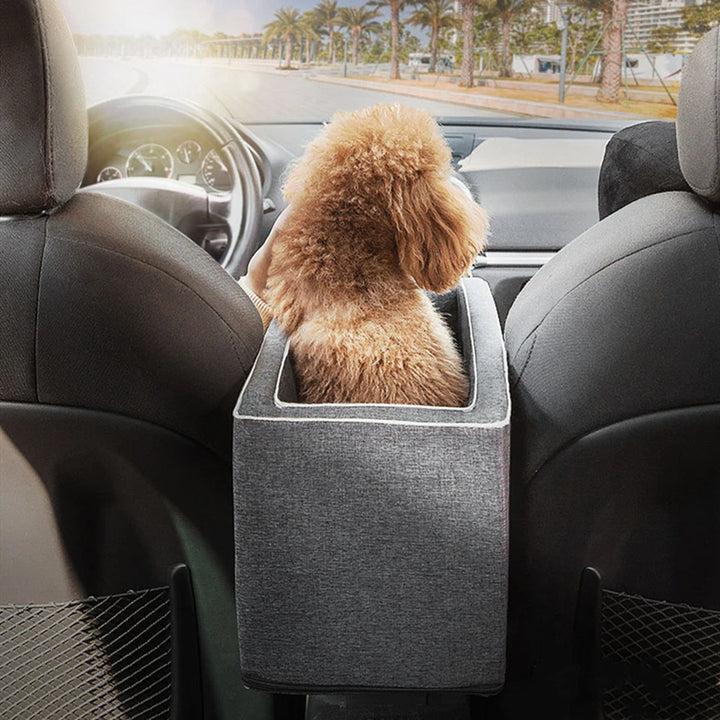 Portable Pet Dog Car Seat Central Control Dog Carrier Non-slip Safe Car Armrest Box Booster Bed For Small Dogs Cats Puppy Travel