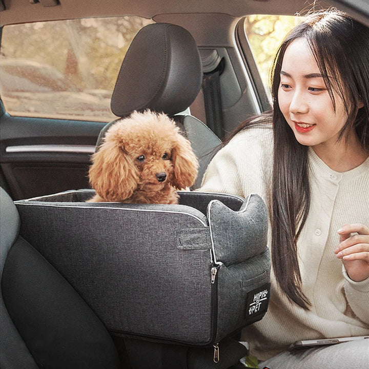 Portable Pet Dog Car Seat Central Control Dog Carrier Non-slip Safe Car Armrest Box Booster Bed For Small Dogs Cats Puppy Travel
