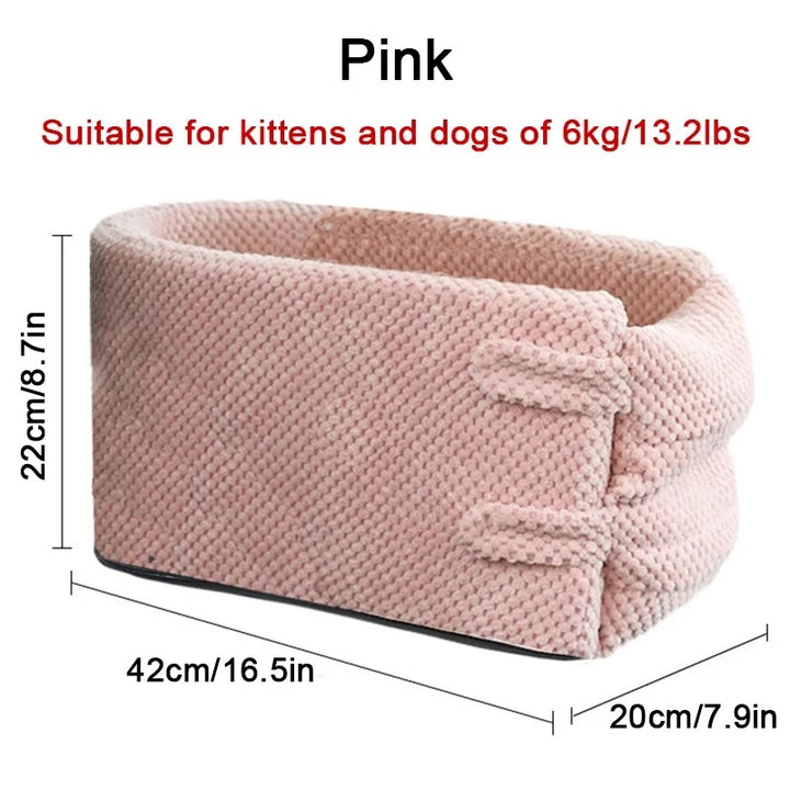 Portable Pet Dog Car Seat Central Control Dog Carrier Non-slip Safe Car Armrest Box Booster Bed For Small Dogs Cats Puppy Travel