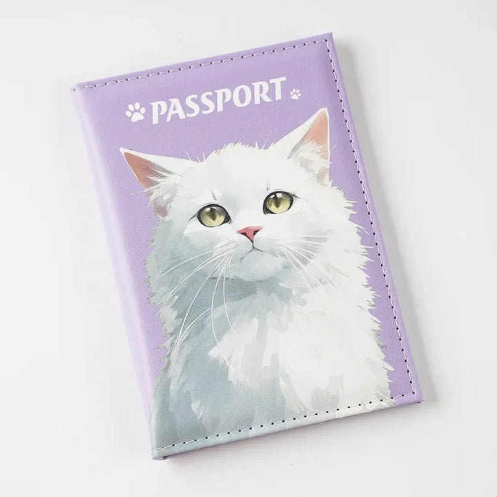 Cute Pet Cat Dog Printed Passport Holder Travel Wallet Passport Cover Passport Wallet Ticket Id Card Holder Travel Accessories