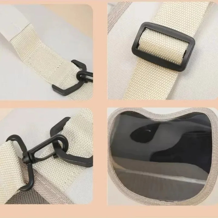 Portable Pet Carrier Bag Foldable Breathable Mesh Travel Bag for Small Cats Dogs Soft-Sided Handheld Outing Travel Pet Backpack