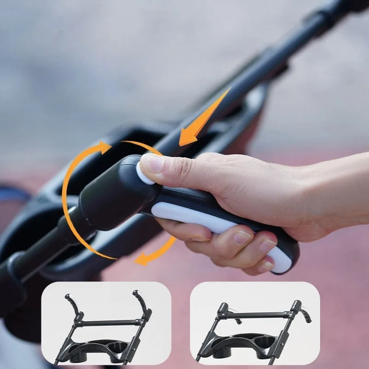 Pet Stroller for Small Dogs Foldable Lightweight Outdoor Travel Carrier with Breathable Mesh and Storage There Is A Dining Plate