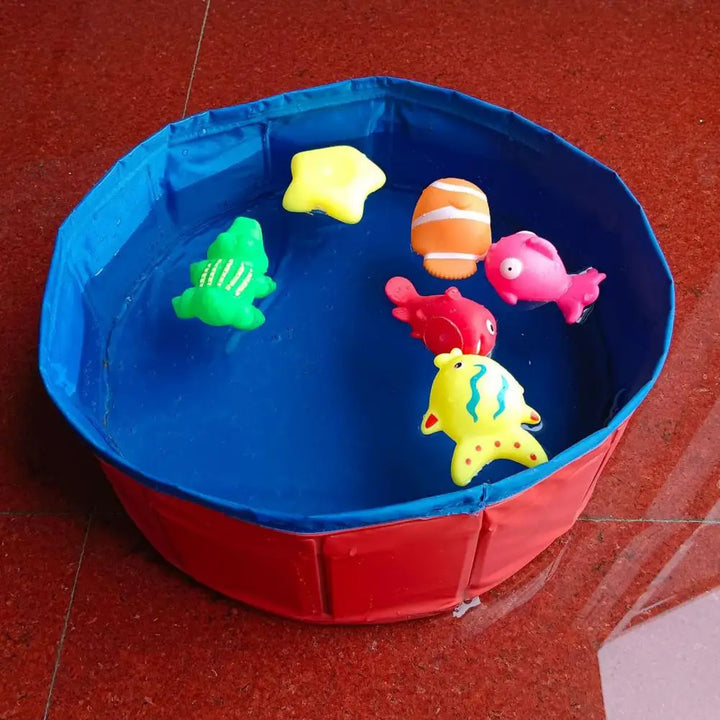 4PetsOnly Interactive Collapsible Cat Bath Pool - Portable, Pet-Safe