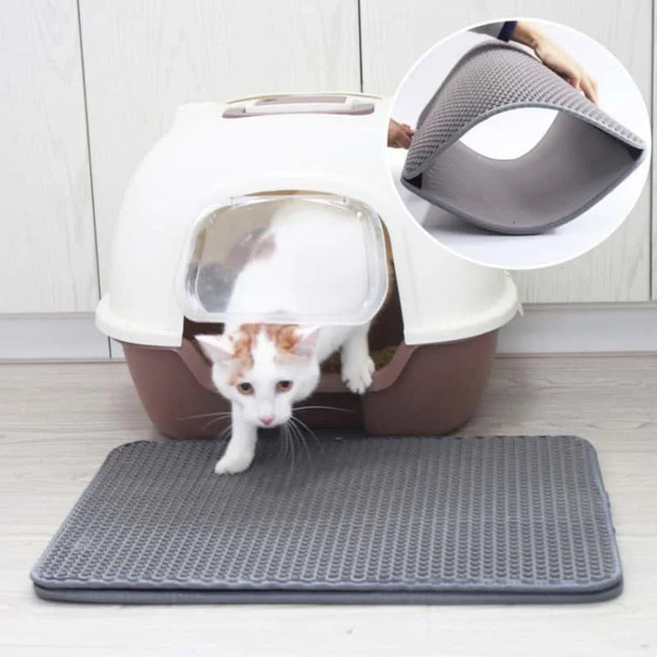 4PetsOnly EVA Double-Layer Cat Litter Mat - Waterproof, Non-Slip