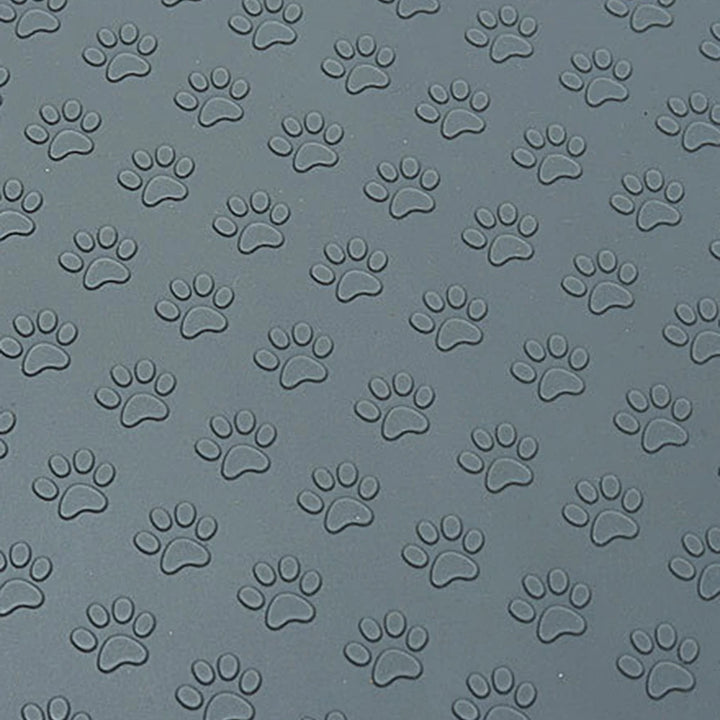 4PetsOnly Silicone Pet Eating Mat - Paw Print, Leak-Proof, Non-Slip