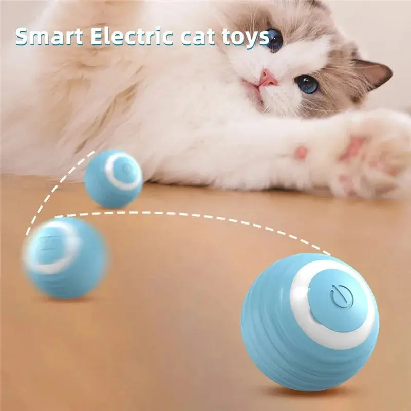4PetsOnly Interactive Smart Cat Ball Toy - Self-Moving, Rechargeable