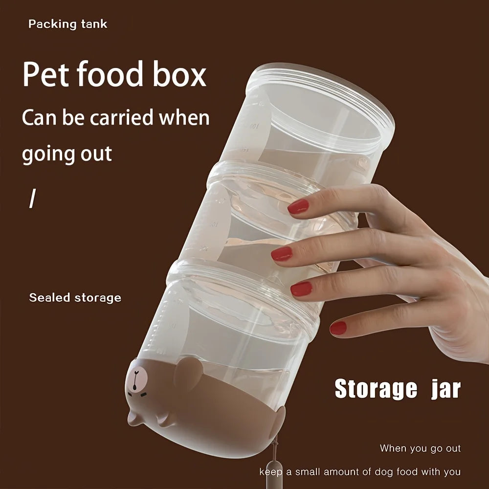 Portable Pet Travel Snack Box Cat and Dog Portable Dog Training Snack Bag Hangable Mini Snack Container Pet Walk Snack Box