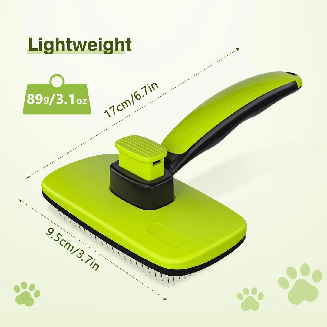 Pecute Self-Cleaning Slicker Brush for Dogs Cats Lightweight Brush for Shedding Massaging Grooming Brush Gently Removes