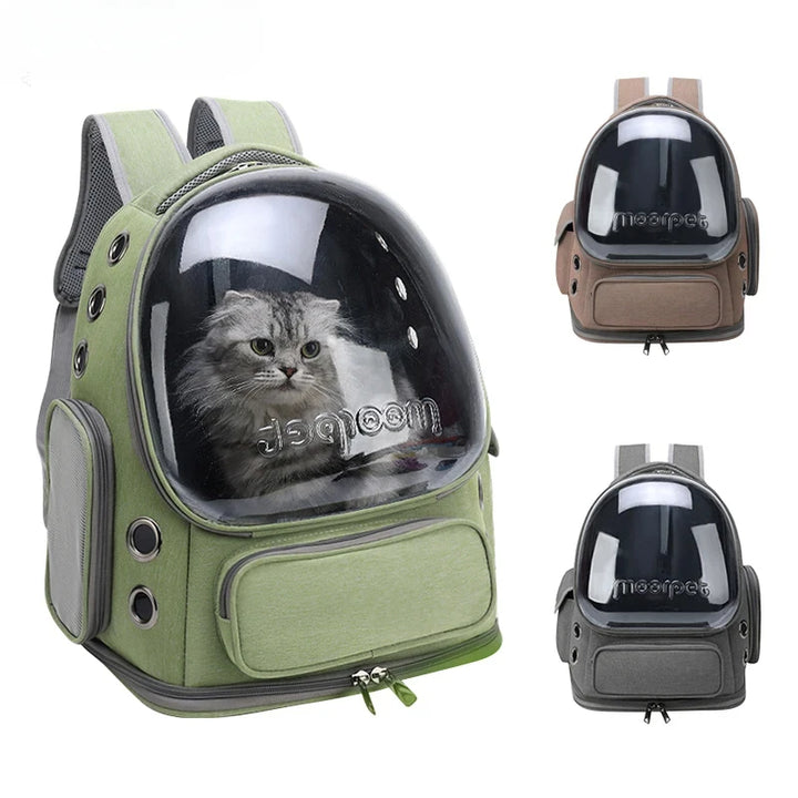 Pet Cat Carrier Bag Transparent Outdoor Travel Backpack for Cats Small Dogs Breathable Cat Basket Carrying Bag Pet Supplies