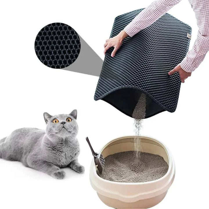 4PetsOnly EVA Double-Layer Cat Litter Mat - Waterproof, Non-Slip