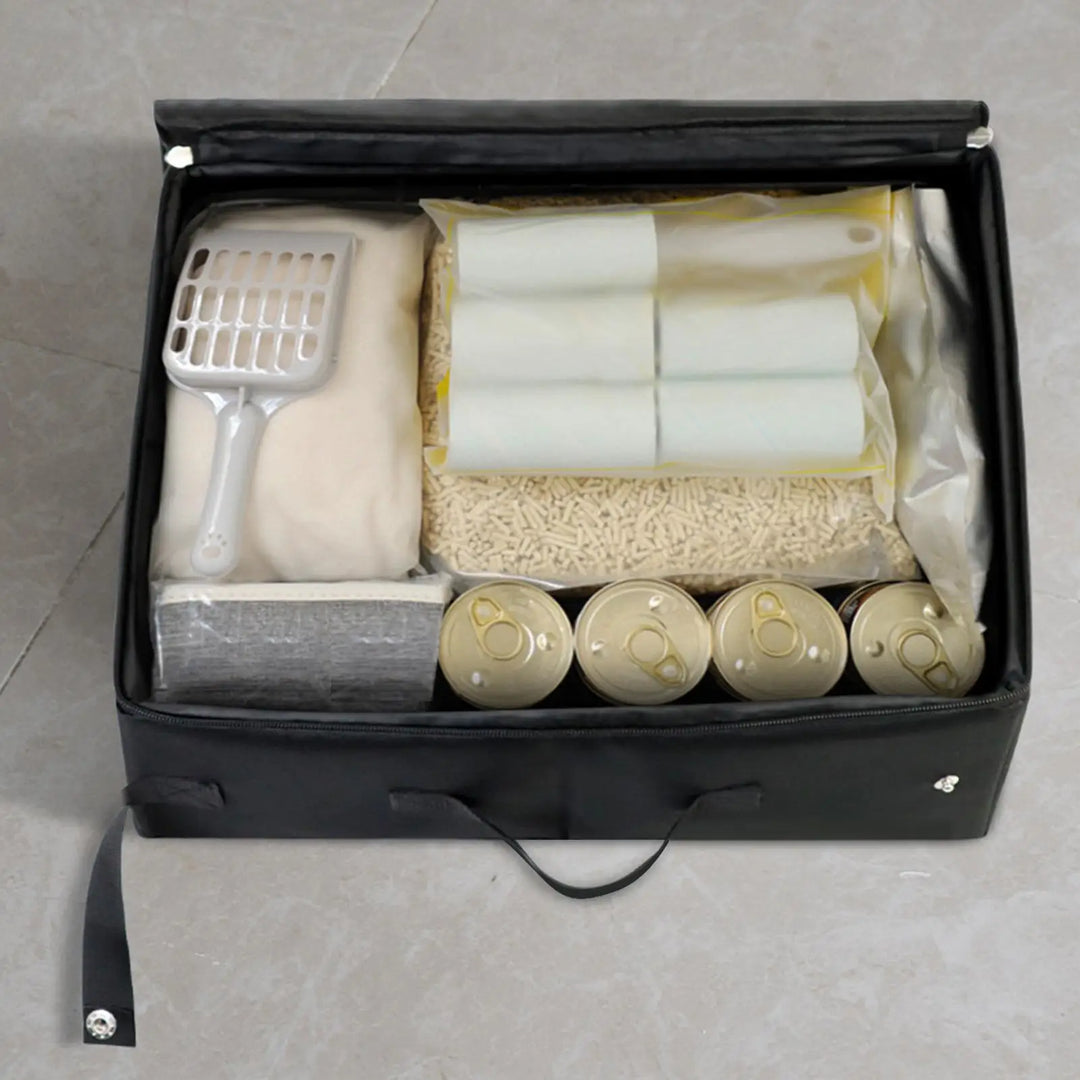 Foldable Litter Box Cat Travel Litter Box Portable Leak Proof Folding Waterproof Carrier Case With Lid Handle Pet Supplies For