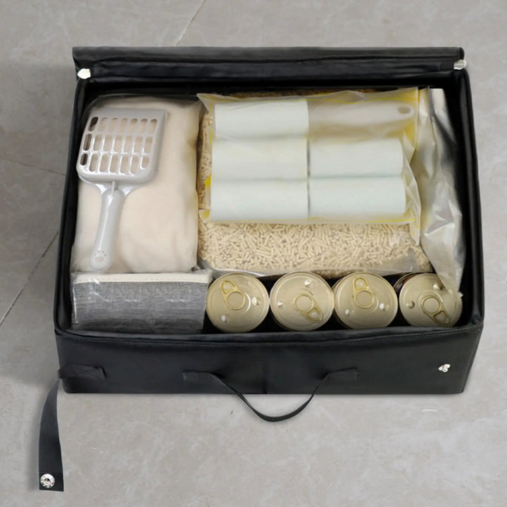 Foldable Litter Box Cat Travel Litter Box Portable Leak Proof Folding Waterproof Carrier Case With Lid Handle Pet Supplies For