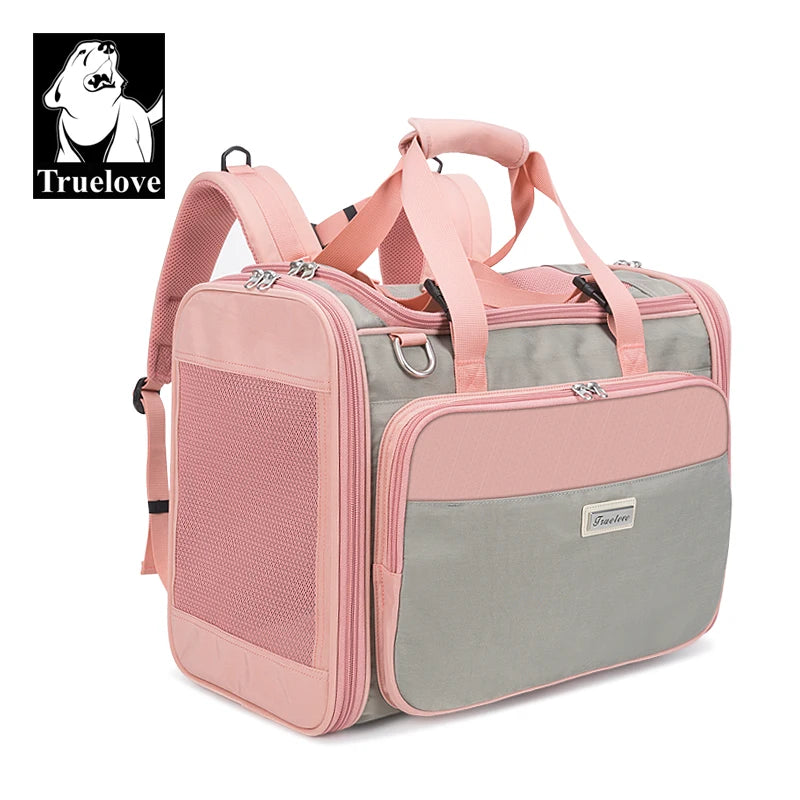 Truelove Pet Backpack Outdoor Hiking Hands Free Breathable Portable Adjustable Puppy Dog Cat Pet Carrier Bag Travel Backpack
