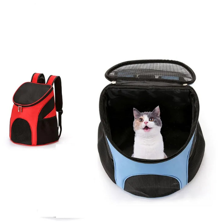 Pet backpack, portable bag for cats and dogs, travel outdoor breathable front backpack, pet supplies