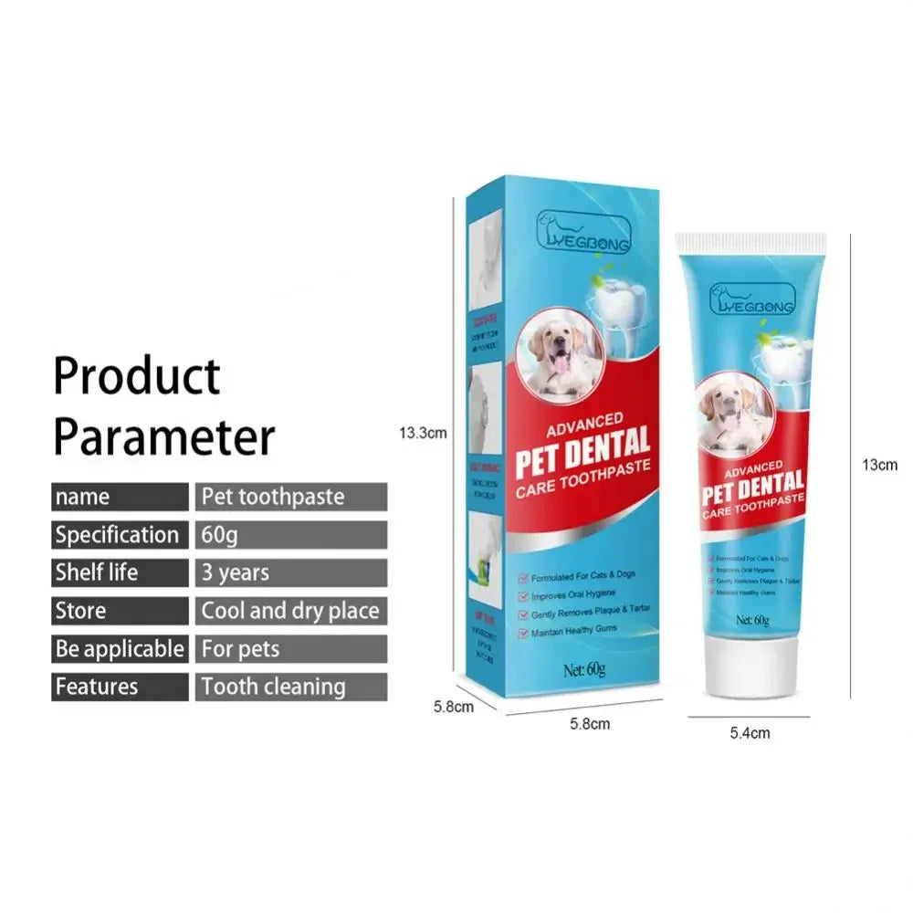 4PetsOnly Pet Toothpaste 60g - Edible, Fresh Breath for Cats & Dogs