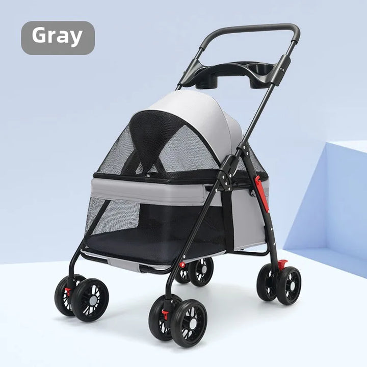 4PetsOnly Foldable Pet Stroller - Lightweight for Cats & Small Dogs