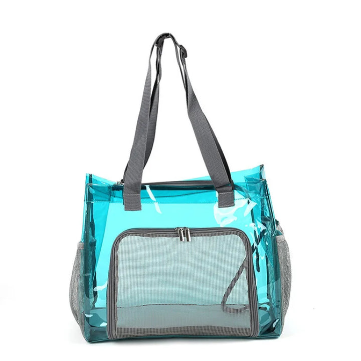 PVC Pet Carrier Backpack for Cats & Dogs - Travel Tote with Ventilation Mesh, Handheld/Shoulder Strap for Outdoor Adventures