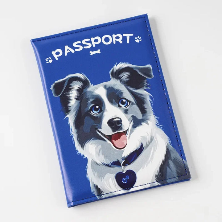 Cute Pet Cat Dog Printed Passport Holder Travel Wallet Passport Cover Passport Wallet Ticket Id Card Holder Travel Accessories