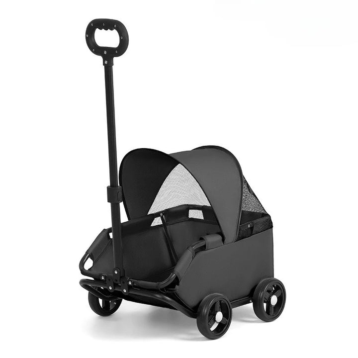 Small pet stroller, dog, cat, teddy baby stroller, portable and foldable outdoor small pet cart for going out