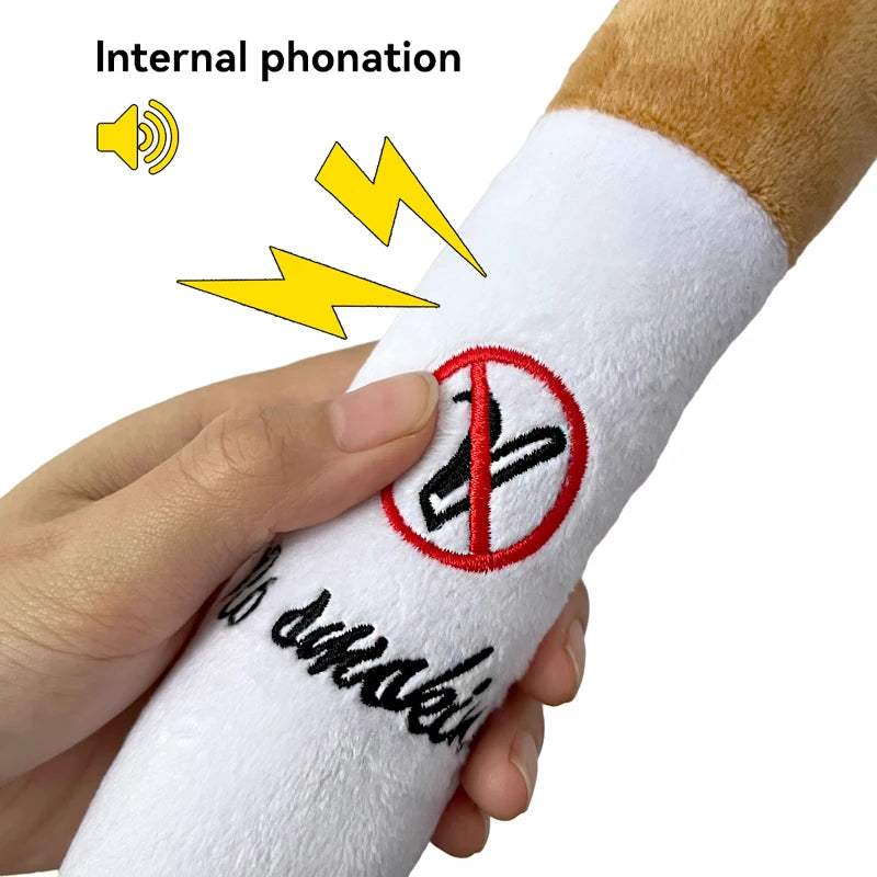 4PetsOnly Squeaky Cigar Plush Dog Toy