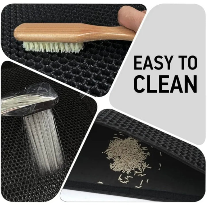 4PetsOnly EVA Double-Layer Cat Litter Mat - Waterproof, Non-Slip