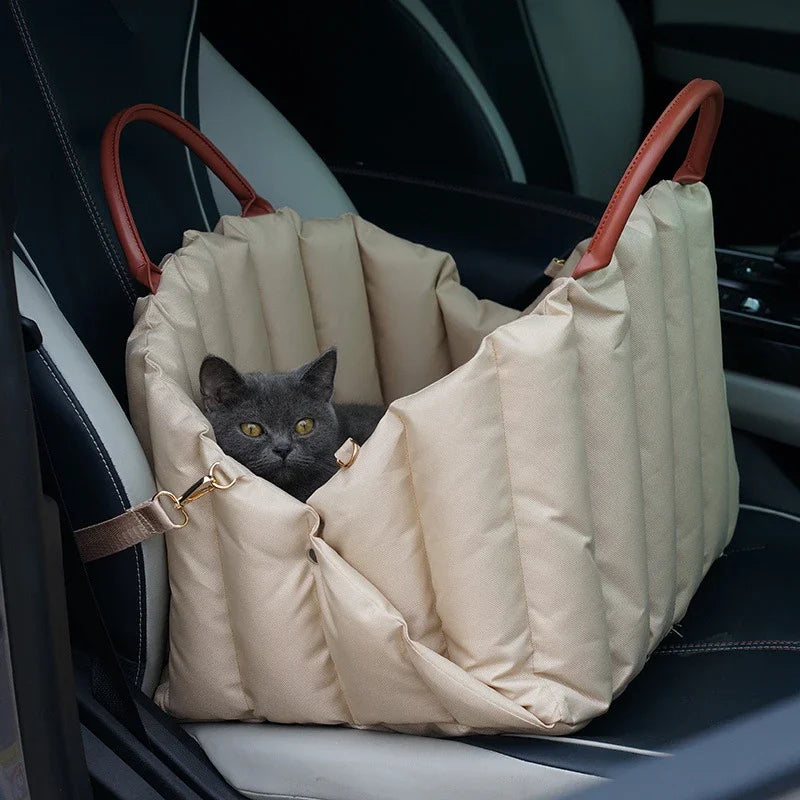Portable Pet Dog Bag for Travel Luxury Handbag Winter Warm Removable Portable Outdoor Travel Safety Seat Bag Cat supplies