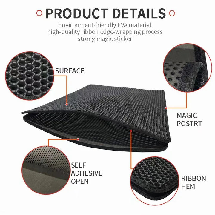 4PetsOnly EVA Double-Layer Cat Litter Mat - Waterproof, Non-Slip