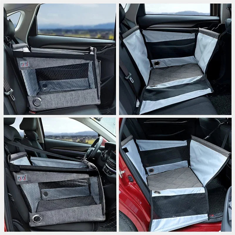 4PetsOnly Car Pet Seat Basket - Waterproof, Breathable for Small & Medium Dogs