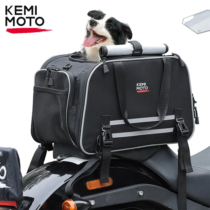 Motorcycle Pet Carrier Bag Cat Dog Pet Carrier Airline Approved Portable Cat Dog Travel Carrier For Luggage Rack Passenger Seat