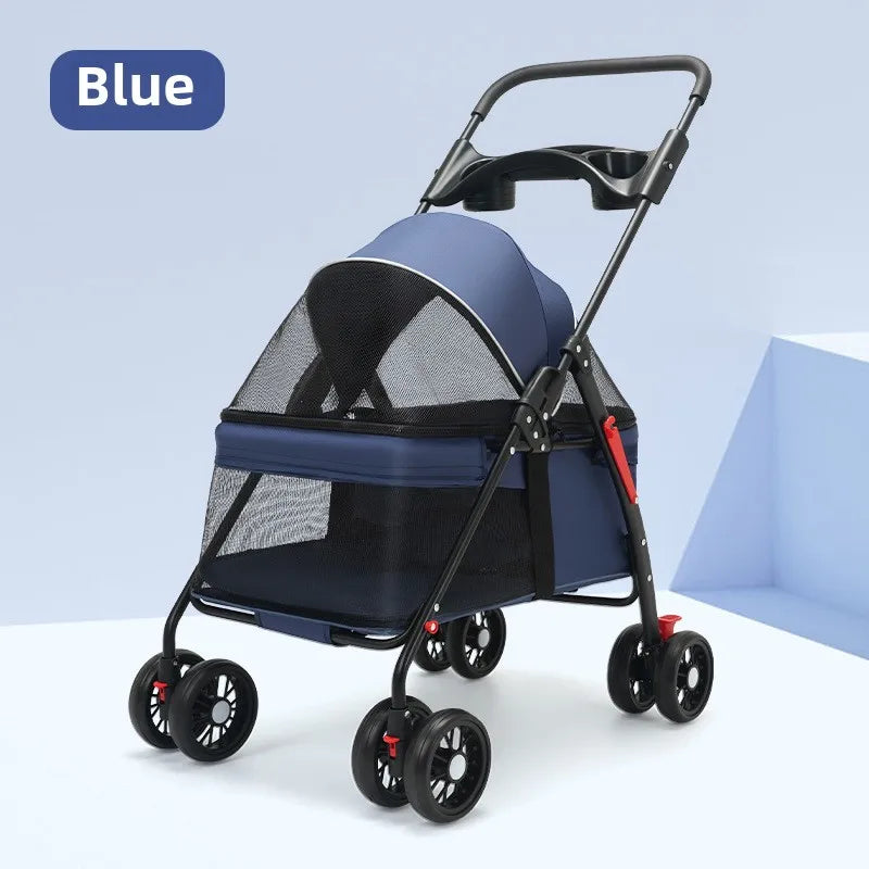 4PetsOnly Foldable Pet Stroller - Lightweight for Cats & Small Dogs
