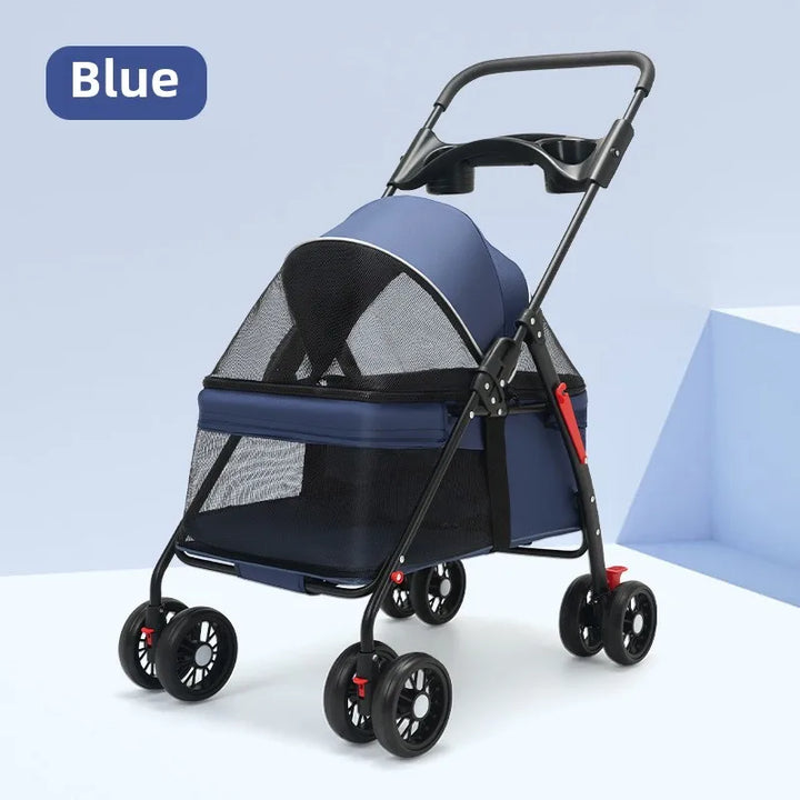 4PetsOnly Foldable Pet Stroller - Lightweight for Cats & Small Dogs