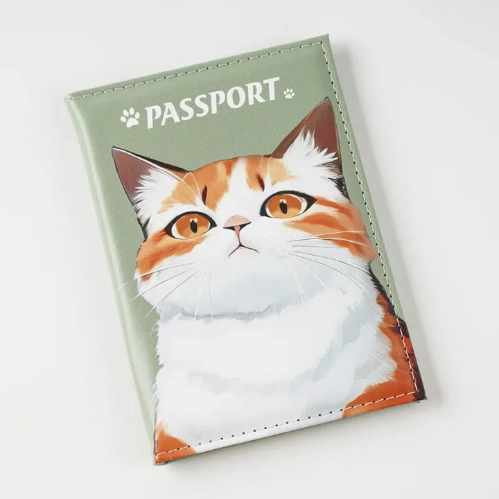 Cute Pet Cat Dog Printed Passport Holder Travel Wallet Passport Cover Passport Wallet Ticket Id Card Holder Travel Accessories