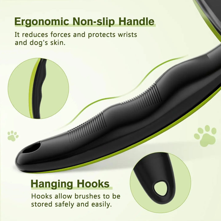 Pecute Self-Cleaning Slicker Brush for Dogs Cats Lightweight Brush for Shedding Massaging Grooming Brush Gently Removes
