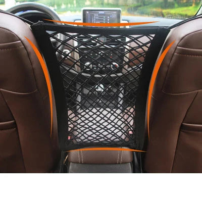 Dog Car Net Barrier Pet Travel Safety Barrier Car Carrier Rear Seat Fence Anti-collision for Child and Pets with Storage Bag