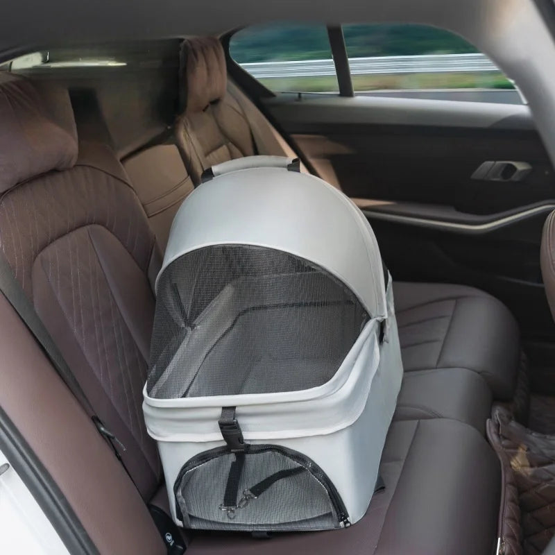 Pet Stroller Dog Cat Stroller Small Pet Cart For Outings Cart Bag Can Be Separated Breathable Shade Light Folding Outdoor Travel